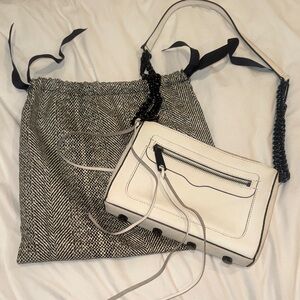 Rebecca Minkoff Ivory White Shoulder Bag with Black details